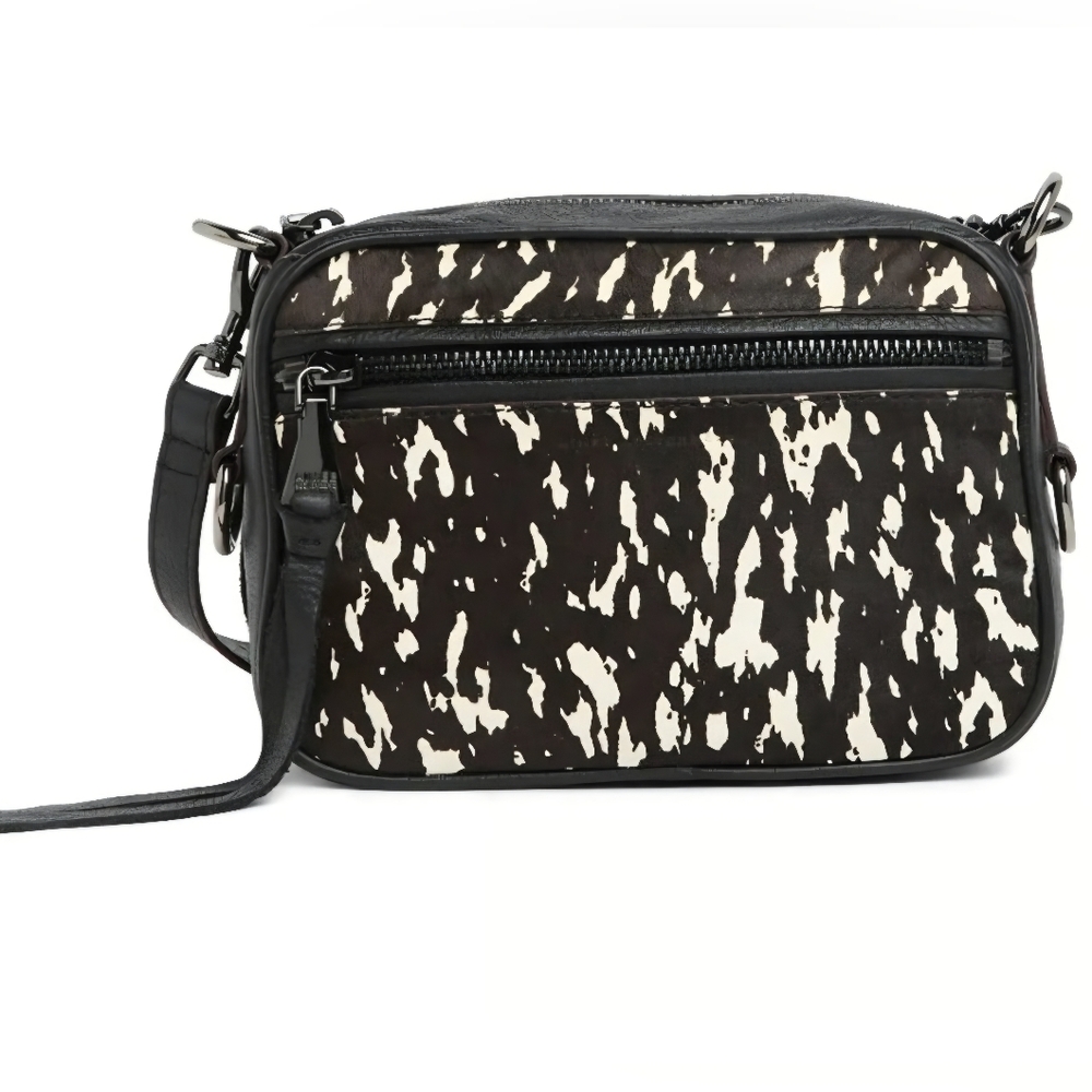 Aimee Kestenberg Vetto Novelty Crossbody Purse Genuine Leather Calf Hair Handbag